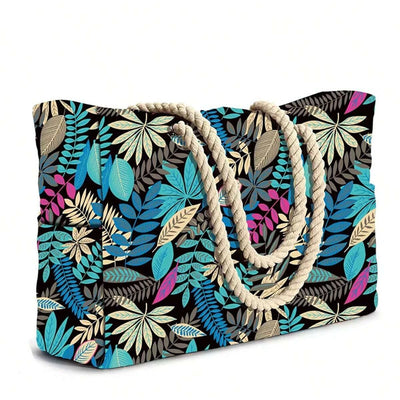 Striped Canvas Summer Beach Bag