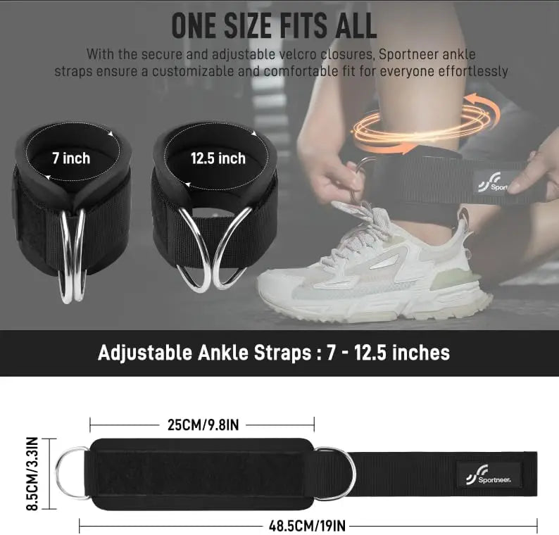 Sportneer Adjustable Ankle Strap for Leg