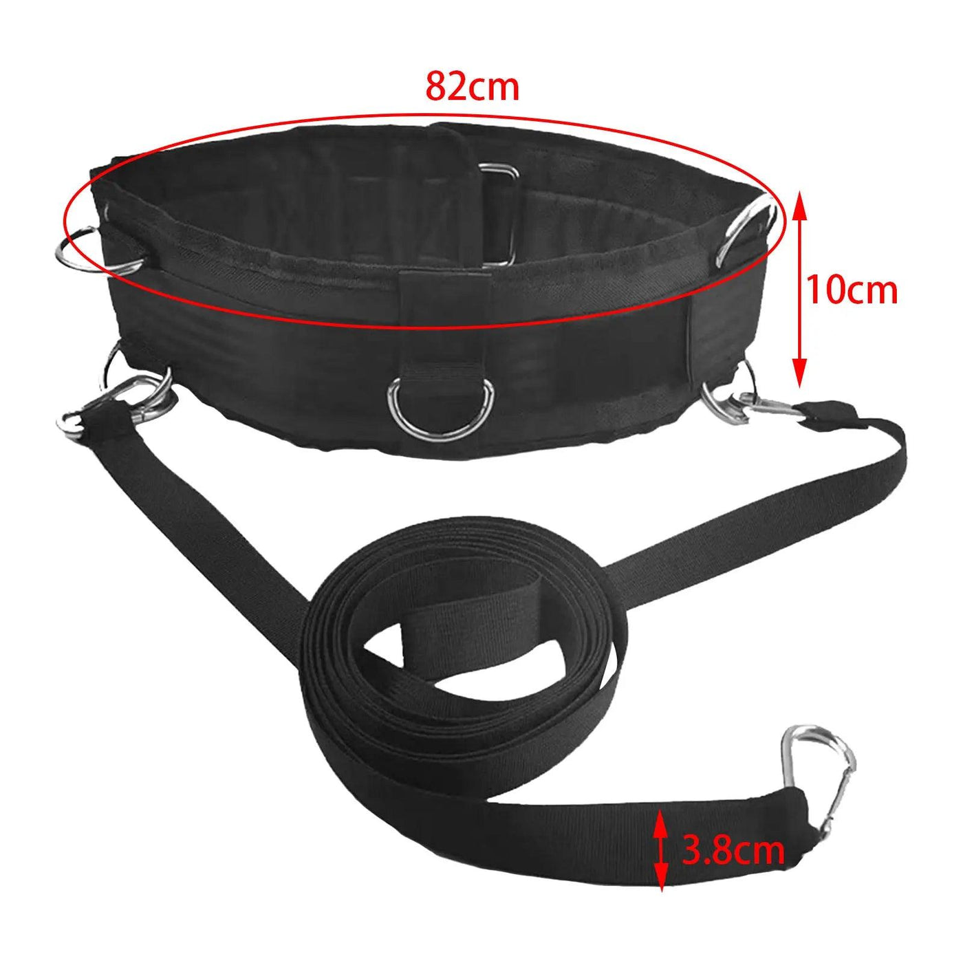 Resistance Band Power Strength Dragging Rope Gym Waist Belt for Pulling Sled