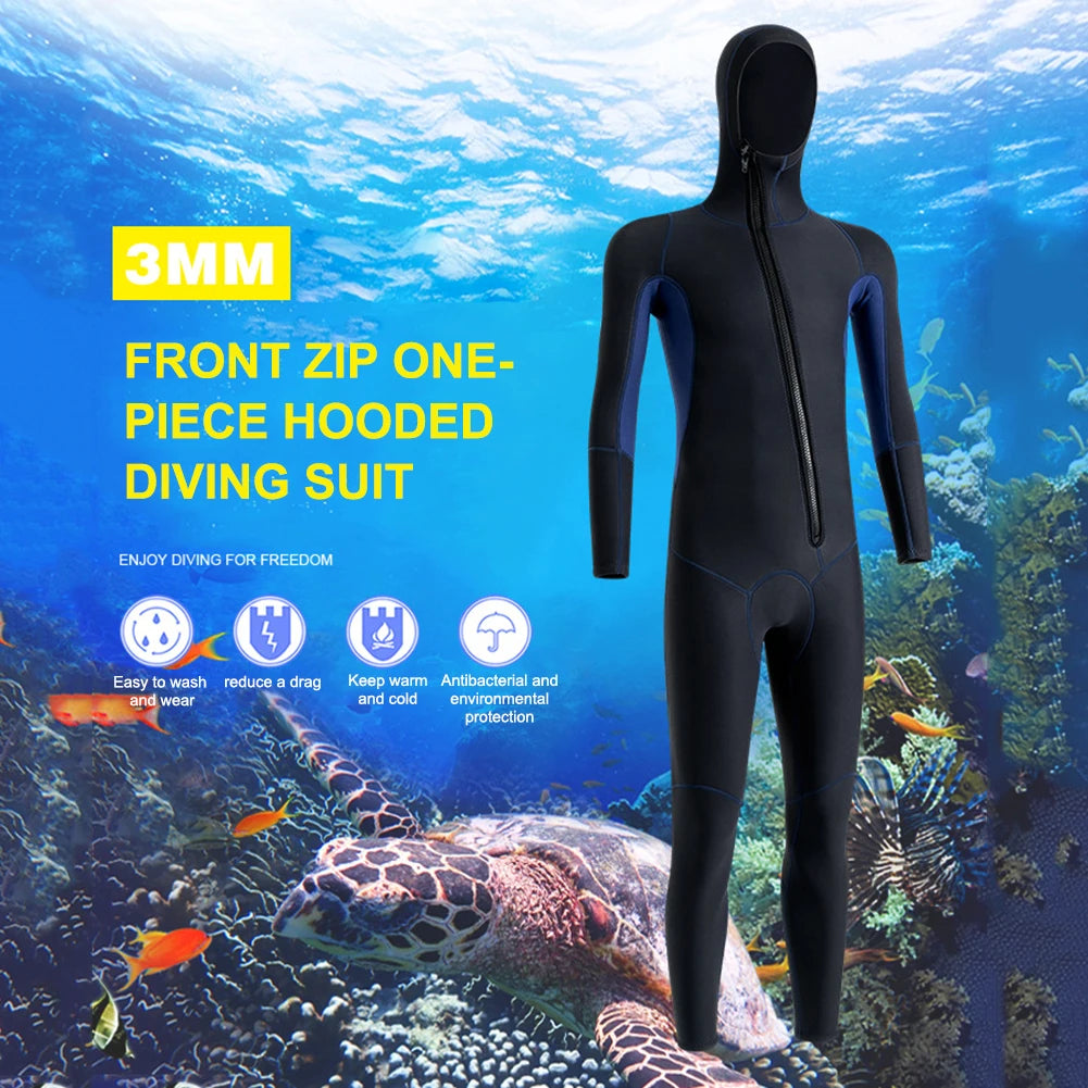 Neoprene Diving Surfing Suit Hooded Unisex Diving Protection Clothes