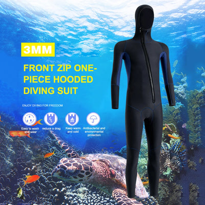 Neoprene Diving Surfing Suit Hooded Unisex Diving Protection Clothes