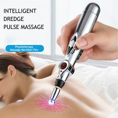 Microcurrent Acupuncture Pen For Body Massage Tools EMS Acupressure Pen Back Neck Foot Relaxation Therapy Muscle Massage Roller