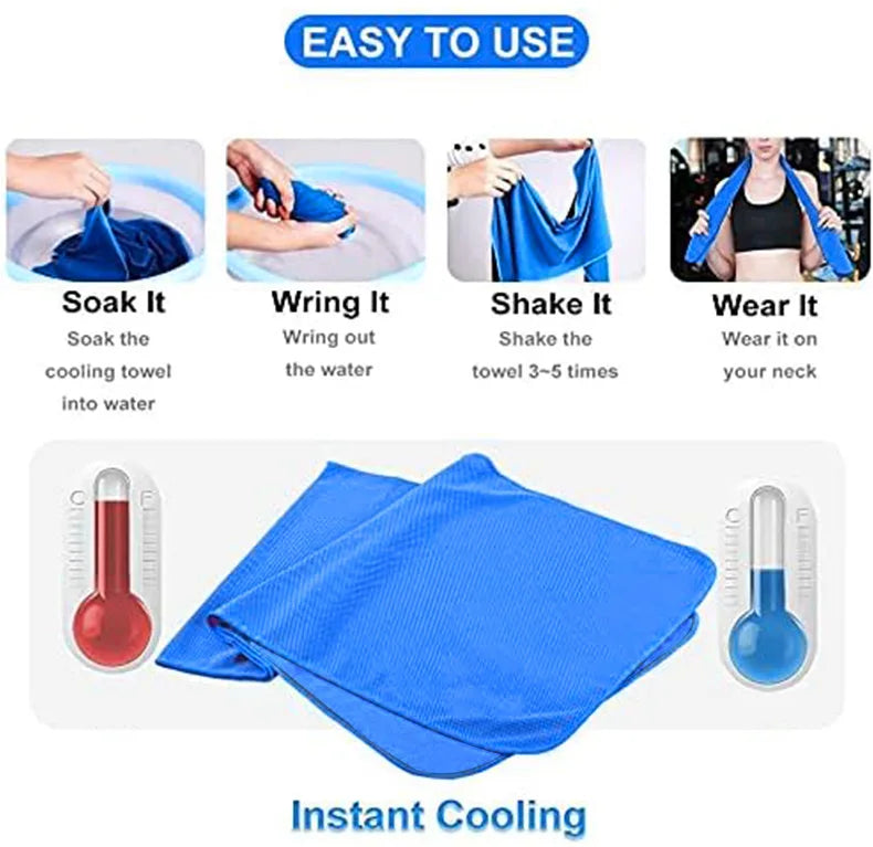 Sport Cooling Towel Microfiber Instant Cool Ice Face Towels for Gym