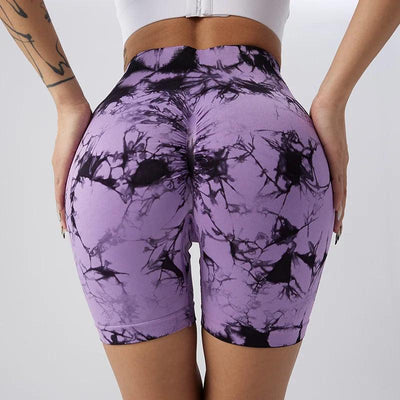 Seamless Tie Dye Push Up Shorts