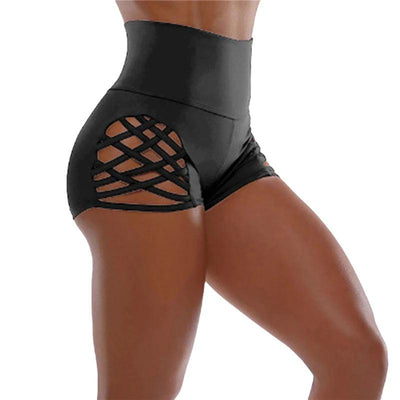 Women High Waist Hollow-out Workout Safty Panties